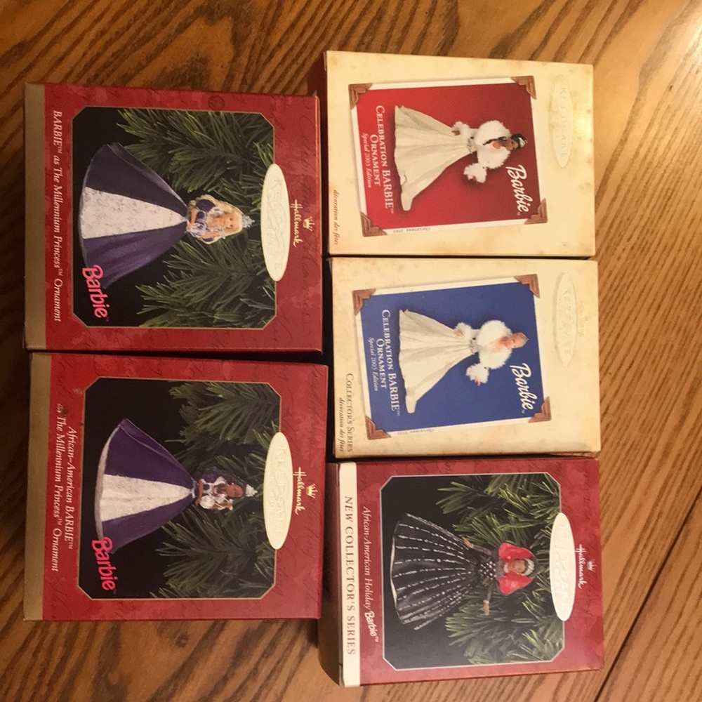 Barbie Vintage Ornaments by Hallmark starting in 1998 -2003.